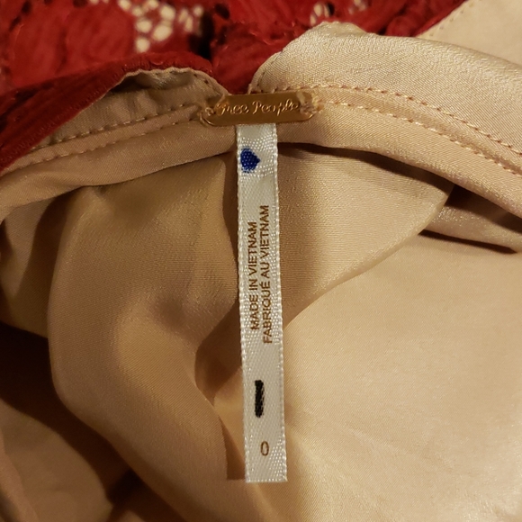 Free People Red Dangerous Love Mini Dress - Picture 12 of 12